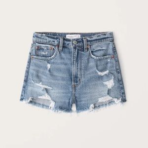 Abercrombie high rise mom shorts